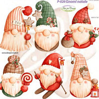 p-026 gnomi nordici con biscotti idee per creare pannelli pannolenci stampati Natale piccoli 25 x 25 cm disegni soggetti motivi natalizi