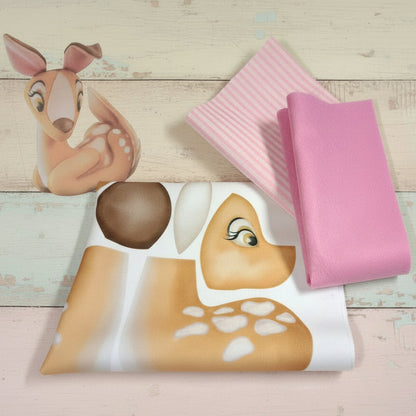 Melody cerbiatto Renkalik pannello pannolenci stampato nascita bebè baby azzurro femminuccia rosa uso fai da te fiocco coccarda babyshower