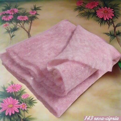 143 rosa cipria feltro vello di lana Stafil-Lehner Filz Ultima Wolle tessuto morbido modellabile panno 4 mm uso creare bambolina natalizia gonna fiocco rivestire piedi di legno palline ago infeltrimento