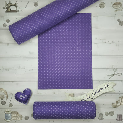 viola glicine 26 colori tessuto feltro pannolenci stampato pois disegnato fantasia morbido ad uso per fai da te lavoretti creativi angeli gnomi fate angioletti albero di Natale decorazioni addobbi pasquali san valentino cuore love
