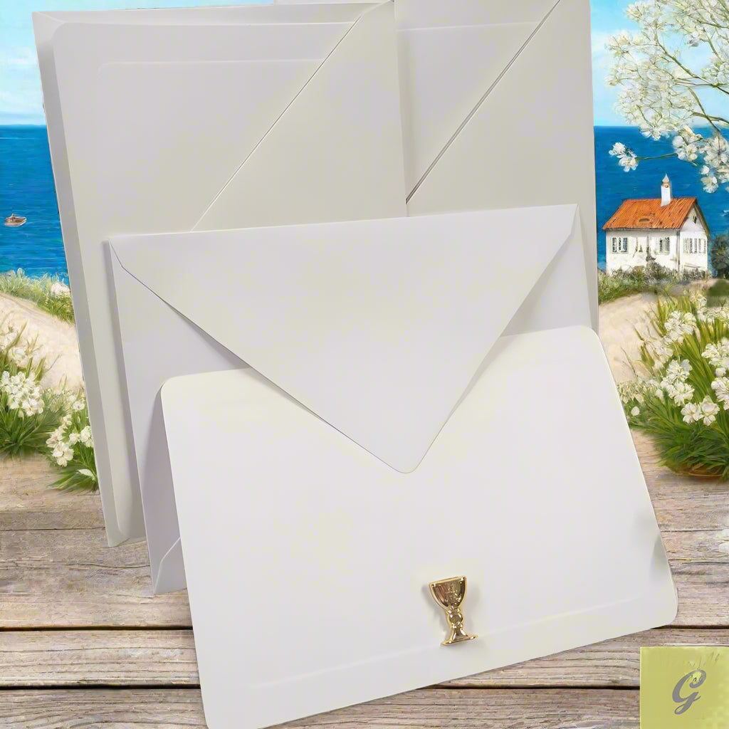 G | portafoto ricordo simboli calice rinnovo vetrina vendita stock lotto ultimi pezzi invito comunione cresima biglietti cartoncini completi di busta da stampare fai da te scrittura a mano