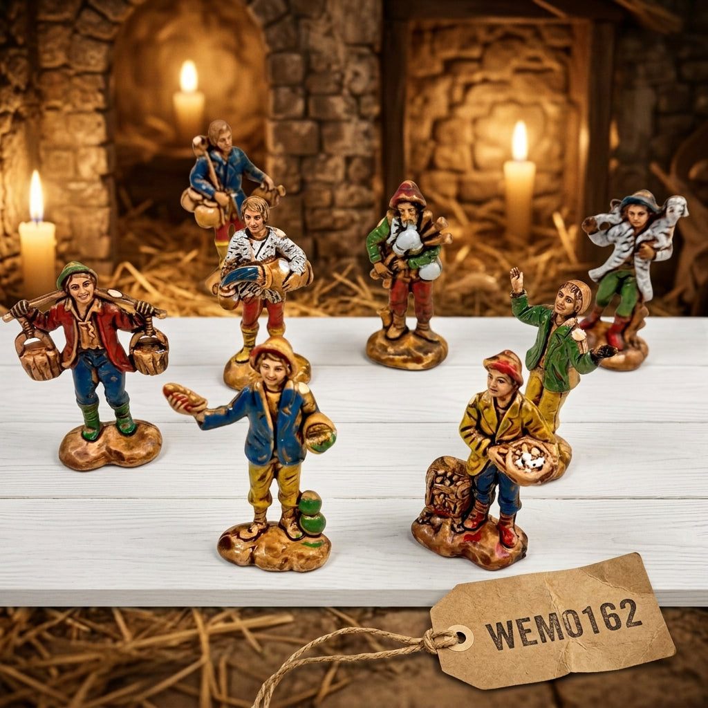 mercante pastore zampognaro arti e mestieri presepe statuine piccole miniature