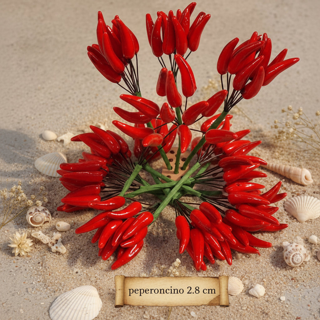 lunghezza 2.8 cm decorazioni fiori fai da te centrotavola natalizio segnaposto pick bomboniere peperoncini rossi finti artificiali uso per composizioni floreali confezionamento packaging regali chiudipacco enogastronomia corona d'alloro laurea