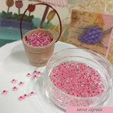 rosa cipria perline rocailles di vetro boemia glass beads perle 9/0 2.5 mm uso fai da te fiori piante bonsai alberi