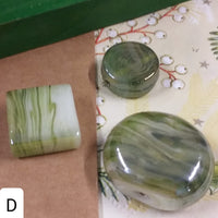 quadrata rotonda piastra grande colore verde bamboo lotto D offerta perle vetrina perline di vetro particolari originali veneziane-style per bijoux fai da te gioielli di bigiotteria