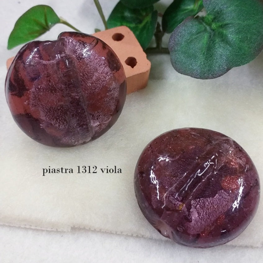 piastra grande viola 1312 perle pendenti forma rotonda accessori creare ciondoli collane stile Murano Venezia