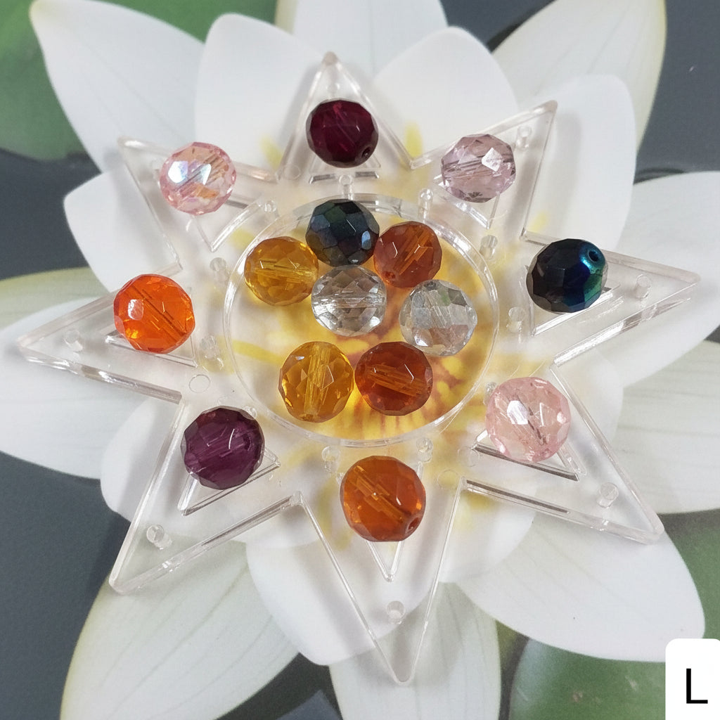 colori misti assortiti rosa nero giallo arancio argento perle cristalli di vetro bigiotteria fai da te collane e bracciali dell'amicizia di perline 10 mm