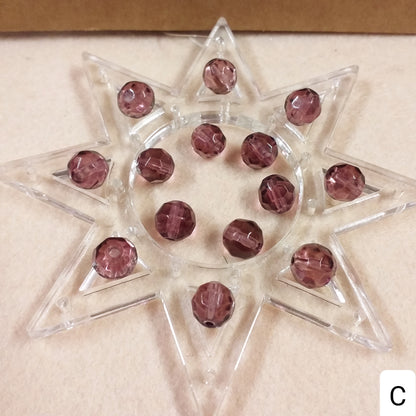 lotto offerta C colore violetta perle cristalli di vetro bigiotteria fai da te collane e bracciali dell'amicizia di perline da 8 mm