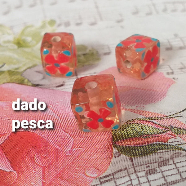 Perle di vetro stile veneziano a lume con fiori e perline fiorellini
