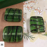 piastra pietre rettangolari colore verde bamboo lotto H offerta perle vetrina perline di vetro particolari originali veneziane-style per bijoux fai da te gioielli di bigiotteria