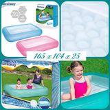 piscina rettangolare per giardino cortile spiaggia campeggio gonfiabile bambini 165 cm piccola