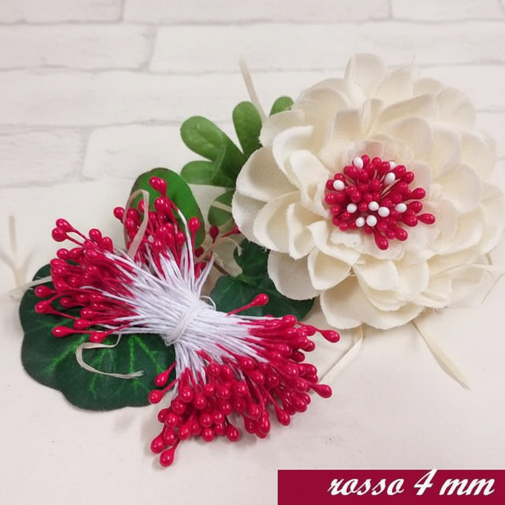 Yurosiay Stami per fiori, 340 pezzi, opachi, a doppia testa, stami artificiali, a forma di malto, per fai da te, colore blu