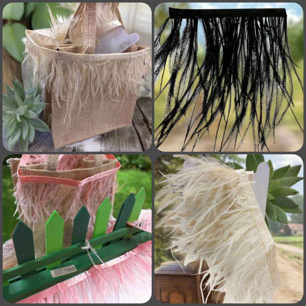 Nastro Con Piume Di Struzzo Da 1 Metro, 10 15/15 18/18 22 Cm - Foto 5