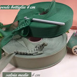 verde bottiglia e salvia medio 4 cm moda autunnale rotolo di pizza filato fettuccia uncinetto leggera elastica alta larga piatta lycra elastane creare borsa da sera cerimonia pochette crochet clutch bags cestini stock offerte cesti fai da te