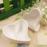 forma cuore bianco vasetto porta piantina fiori bomboniera utile composizioni fioristi ciotola ceramica bianca