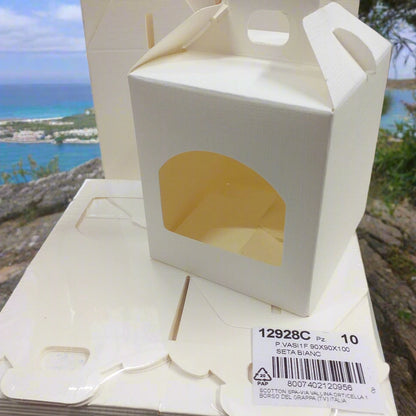 12928C 90 x 90 x 100 seta bianco Scotton Spa Borso del Grappa 8007402120956 gift box idea fai da te confezionare regalo bomboniera ricordino packaging candela scatola porta vasetti barattoli miele marmellata