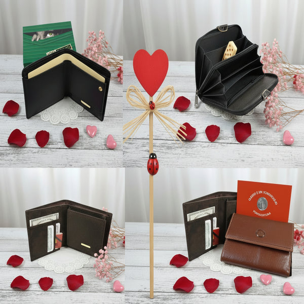 Portafoglio Portacarte In Cotone 14x10cm - Con Messaggio Motivazionale E Busta Regalo - Foto 8