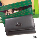 ecopelle nero portafoglio donna scomparti portacarte borsellino portadocumenti classico idea regalo modello 502