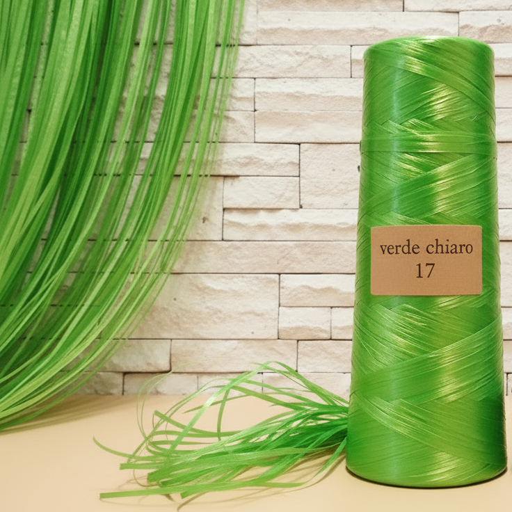 verde chiaro 17 Stafil rafia sintetica colorata per uncinetto borse tappeti idea cestini uso packaging natalizio pasquale confezionamento pacchi regalo bomboniere fai da te vendita a peso rotolo 100 g