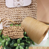 tinta corda 152 rocca rafia naturale cellulosa vegetale colorata uso uncinetto borse zainetto crochet cappelli estivi mare