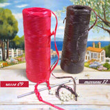 rosso 09 marrone 12 sintetica colorata lucida viscosa uso hobbistica lavoretti creativi borse cestini tappeti crochet moderno packaging confezionamento pacchi regalo bomboniere fai da te vendita a peso rotolo 100 grammi