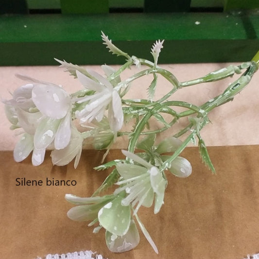 mazzetto rametto pick silene bianco verdi finti artificiali botanica renkalik per composizioni fiori pasquali allestimenti fioristi vetrine