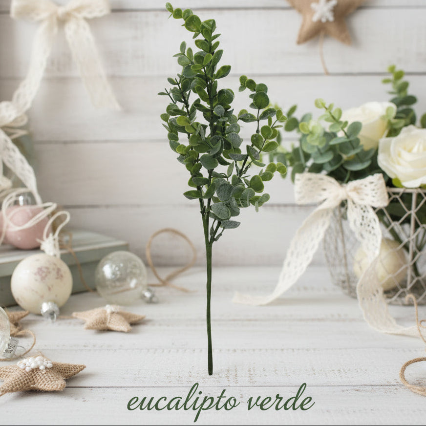 eucalipto rami finti verde piante artificiali natalizie decorative botanica Natale, idea x composizioni fiori addobbi decorazioni centrotavola fuoriporta