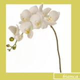 ramo finto artificiale orchidea bianca per fai da te composizioni floreali fioristi piantina da arredamento casa ufficio negozio vetrina
