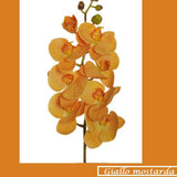 ramo finto artificiale orchidea giallo mostarda per fai da te composizioni floreali fioristi piantina da arredamento casa ufficio negozio vetrina