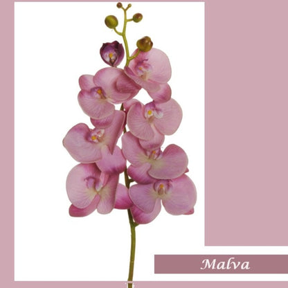 ramo finto artificiale orchidea lilla malva per fai da te composizioni floreali fioristi piantina da arredamento casa ufficio negozio vetrina