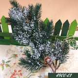 rami finti innevati ghiacciati glitterati con neve pino abete piante artificiali natalizie decorative botanica Natale, idea x composizioni fiori addobbi decorazioni albero fuoriporta