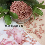 rosa antico 620 perline rocailles di conteria veneziana vetro perlato uso fiori bonsai piante alberi gioielli bijoux di bigiotteria
