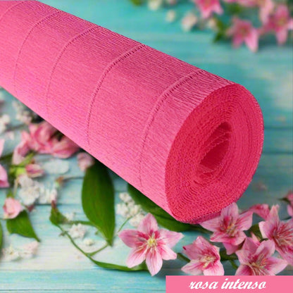 rosa intenso carta crespata 180 g pesante spessa colorata per fiori fai da te confezionamento fioristi packaging pasquale lavoretti creativi bambini