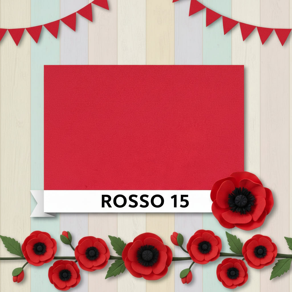 rosso 15 colore Stafil fommy sottile 1 mm gomma crepla eva morbida vendita foglio 40 x 60 cm uso creare fiori papaveri rose bandierine festoni torte scenografiche oggettistica laurea