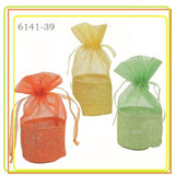 juta giallo arancio verde forma shopper borsetta sportina di sacchetti portaconfetti economici originali particolari per Italian bomboniere da confezionare confetti
