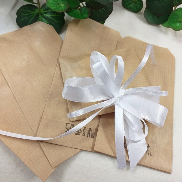 100 Pz Bustine Carta Kraft Regalo Sacchetti Thank You Portaconfetti Fiori  Etichette Adesive Chiudipacco per Festa della Mamma Compleanno