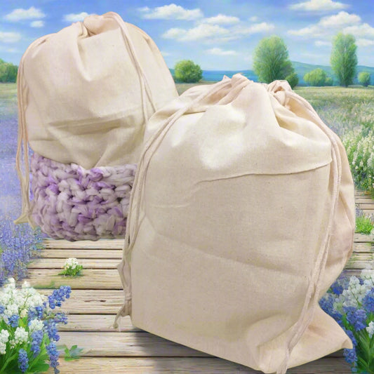sacchetto cotone coulisse corda per  interno o packaging borse uncinetto a rete shopper bags fettuccia