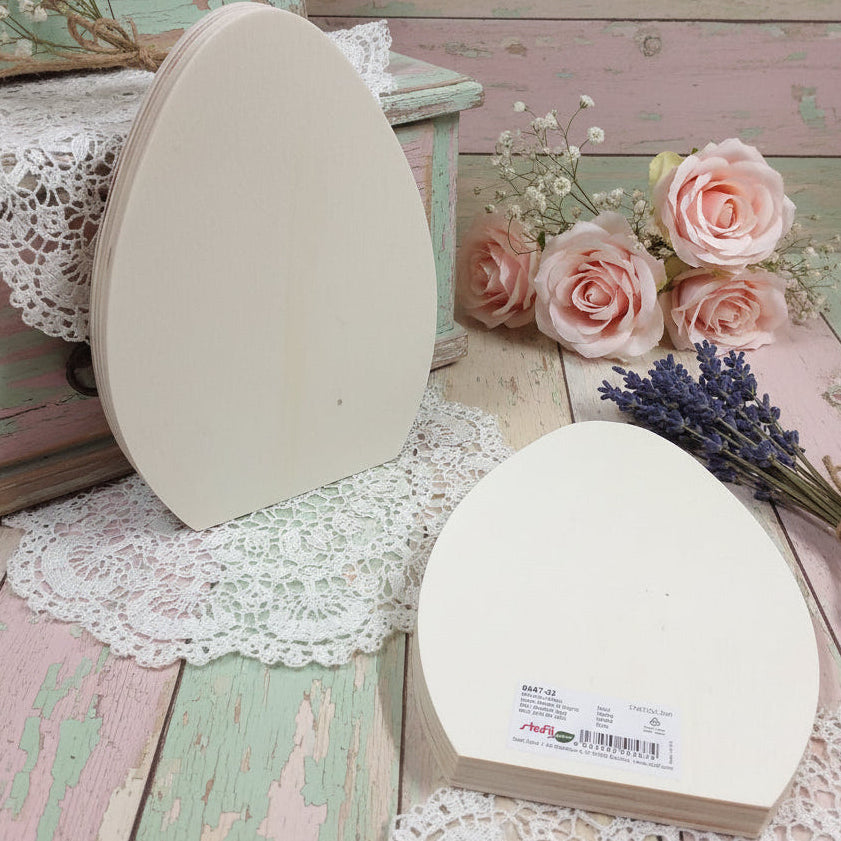 mpn 8647-02 uovo piatto legno flat wooden egg flaches holzei 17 x 12. 5 x 1.5 cm stafil green uova piatte sagome basi supporti sostegni per centrotavola fuoriporta da decorare decoupage pannolenci colorare dipingere per addobbi decorazioni pasquali fai da te