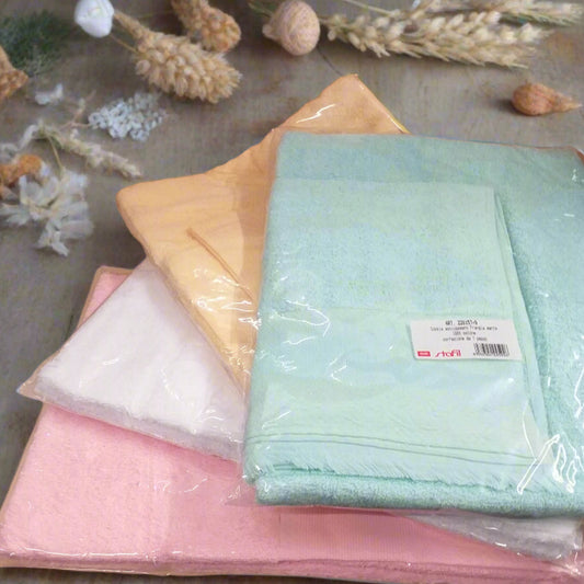 salviette asciugamani spugna inserto tela aida bianche rosa gialle verdi da ricamare punto croce con frange per le mani e ospite