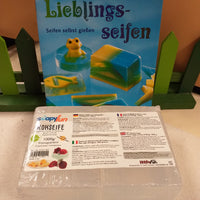 Rohseife soapy fun + Meine LIeblings-seifen manuale per creare in casa fai da te sapone e saponette con base glicerina 1000 grammi trasparente di HobbyFun-Stafil