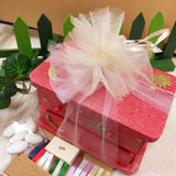 scatola portagioie cofanetto rosso confezionata confetti bomboniera matrimonio compleanno bigliettino
