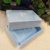 azzurro celeste scatole di plastica con coperchio portasapone marmorizzato da viaggio portatile