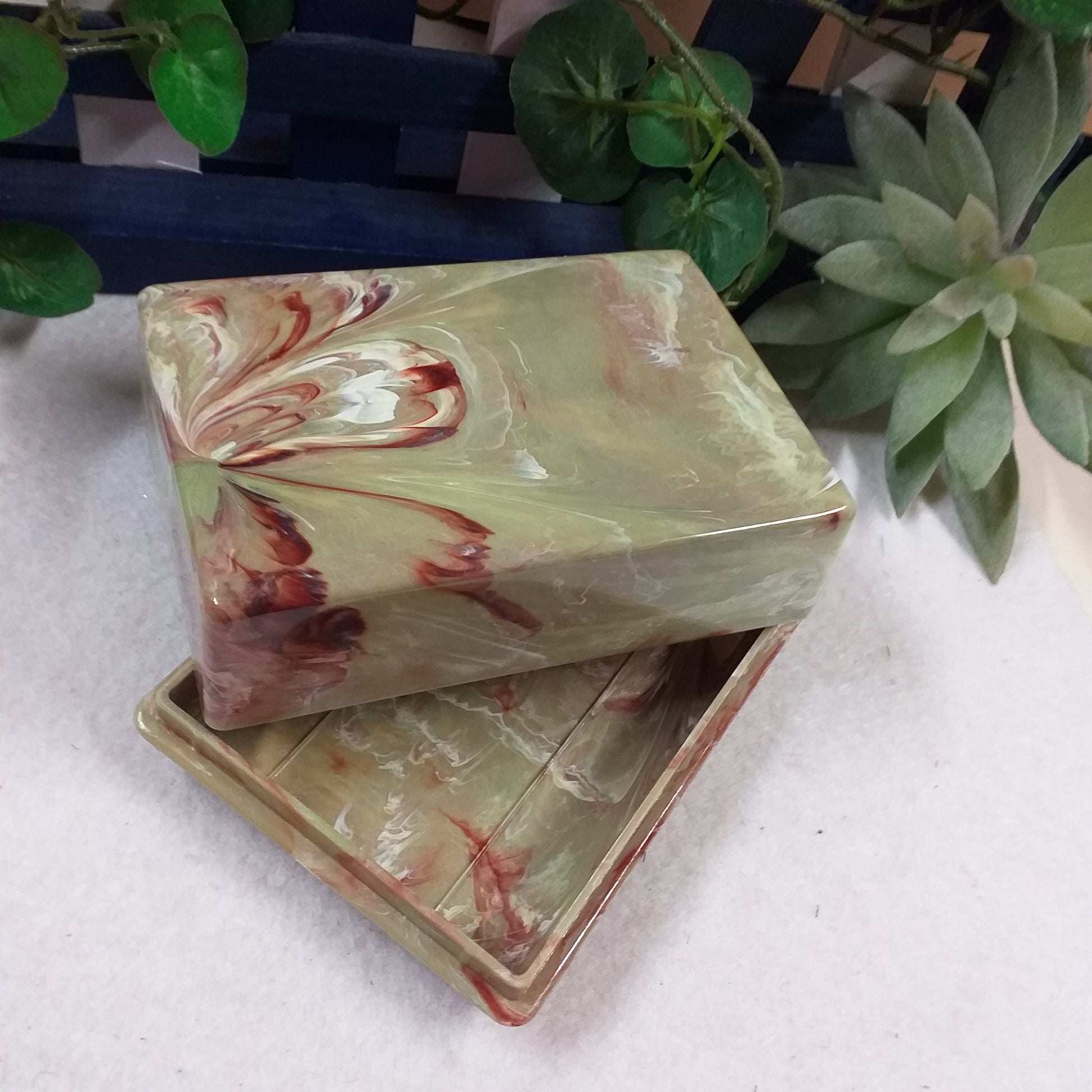verde marmorizzato scatole di plastica con coperchio portasapone marmorizzato da viaggio portatile