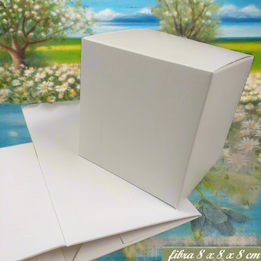 8 x 8 x 8 cm scatole bomboniere fai da te economiche cartone bianco matrimonio quadrate pieghevoli uso confezionare oggetti regali packaging confezionamento