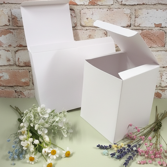 Scatole bomboniere confezione regalo grandi cartoncino bianco avorio