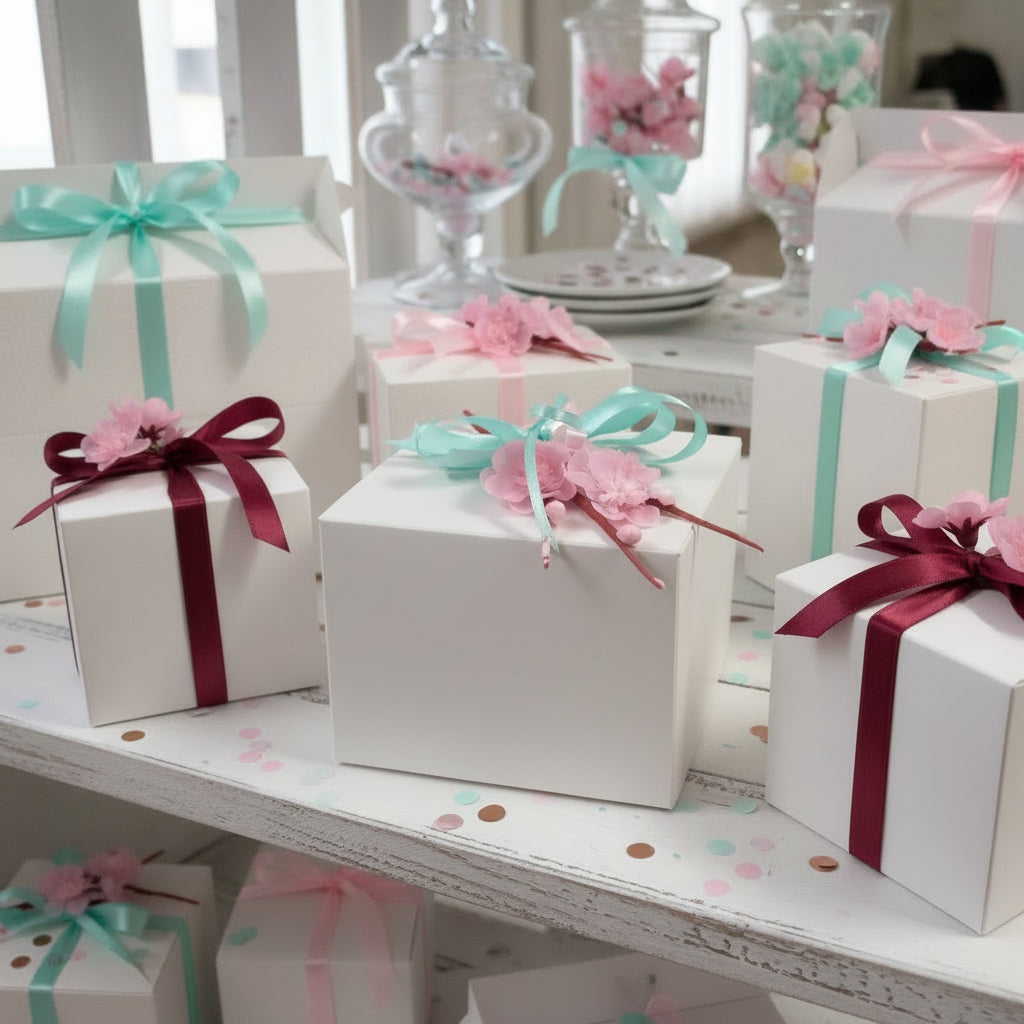 20 PZ SCATOLE Bomboniere Matrimonio Festa Addio Al Nuziale Per Ospiti - Foto 3