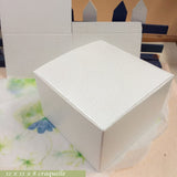 kit costruire con cartoncino Scotton stile-craquelle scatole bianche basse quadrate pieghevoli uso packaging confezionamento oggetti bomboniere fai da te
