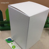 scatola bianca craquelle  stile-pelle grande alta 12 x 12 x 25 cm uso confezionare bomboniere packaging idee regalo