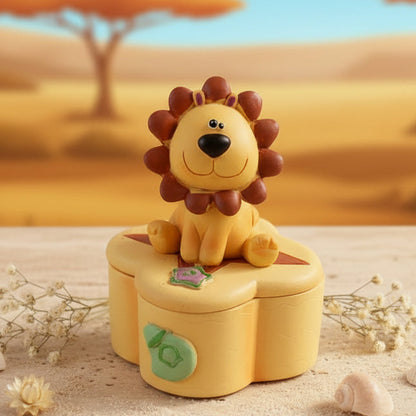 portaconfetti leoncino scatolina da confezionare bomboniera nascita battesimo baby bebè babyshower tema savana giungla