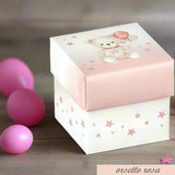 stelline orsetto orsacchiotto palloncini cubetto rosa bianco bimba femminuccia scatoline economiche portaconfetti nascita babyshower battesimo fai da te confezionamento packaging bomboniere